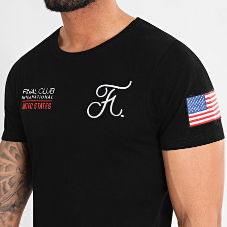 Final Club - Capsule USA Tee Shirt con patch e ricamo 372 nero