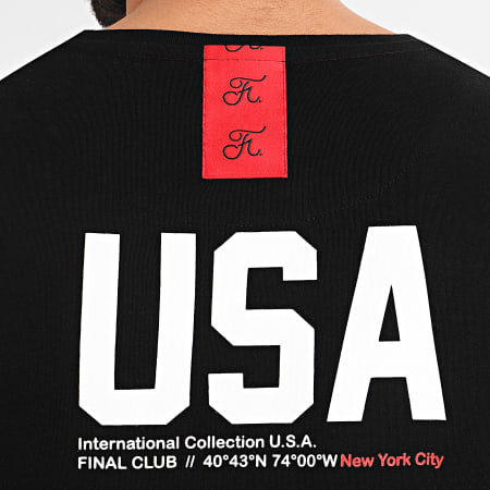 Final Club - Capsule USA Tee Shirt con patch e ricamo 372 nero