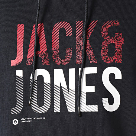 Jack And Jones - Sweat Capuche Foke Bleu Marine