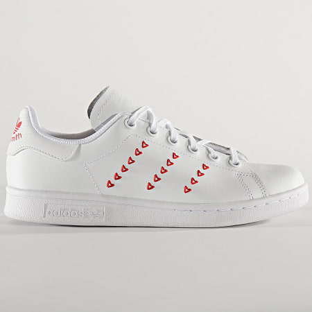 Adidas Originals - Baskets Femme Stan Smith EG6495 Cloud White Lush Red