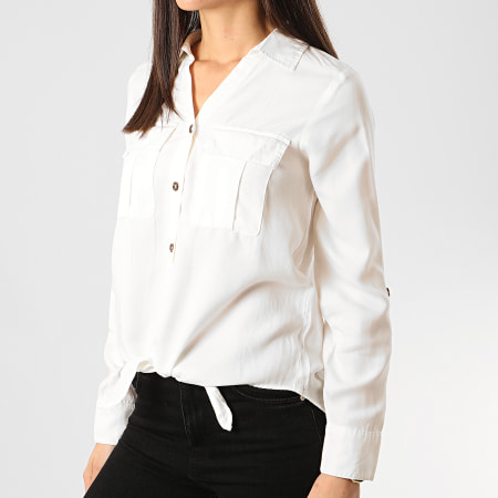 Only - Chemise Manches Longues Femme Karla Ecru