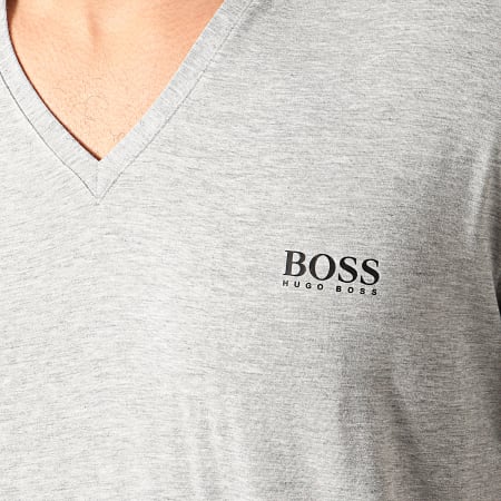 BOSS - Tee Shirt Col V Comfort 50407677 Gris Chiné