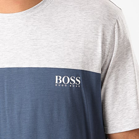 BOSS - Tee Shirt Balance 50424940 Bleu Marine Gris Chiné