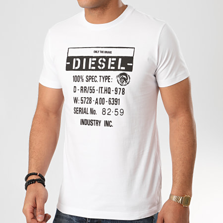 Diesel - Tee Shirt Diego S1 00SEFZ-0091A Blanc