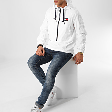 Tommy Jeans - Coupe-Vent Contrast Zip Popover 7792 Blanc