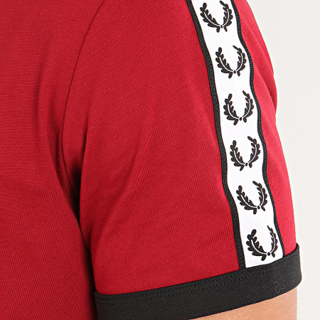 Fred Perry - Tee Shirt A Bandes Taped Ringer M6347 Rouge