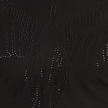 Mackten - Tee Shirt A Strass Oversize XS967 Noir