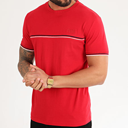 Superdry - Tee Shirt OL Rib M1010051A Rouge