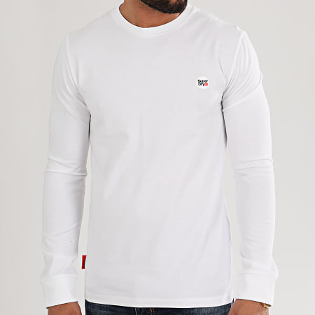 Superdry - Tee Shirt Manches Longues Collective M6010041A Blanc