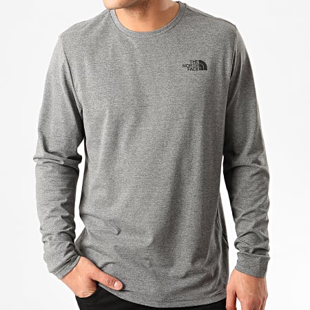 The North Face - Tee Shirt Manches Longues Easy A2TX1 Gris Chiné