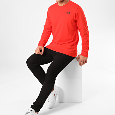The North Face - Tee Shirt A Manches Longues Easy A2TX1 Rouge