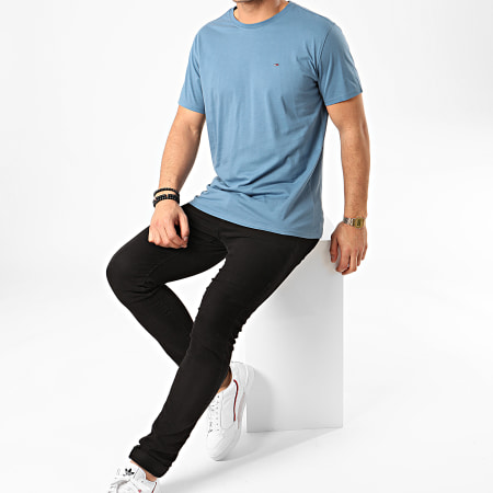 Tommy Jeans - Tee Shirt Essential Solid 4577 Bleu