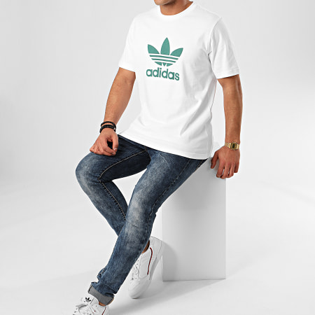Adidas Originals - Tee Shirt Trefoil FM3789 Blanc