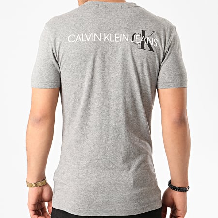 Calvin Klein - Tee Shirt Institutional Back Pop Logo 5175 Gris Chiné