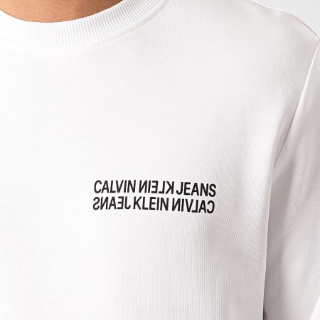 Calvin Klein - Sweat Crewneck Flyer Placement 5359 Blanc
