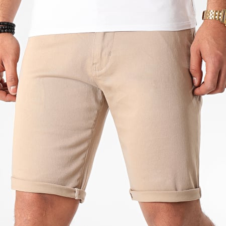 LBO - Pantaloncini Chino Comfort Fit con elastico in vita 1015 Beige