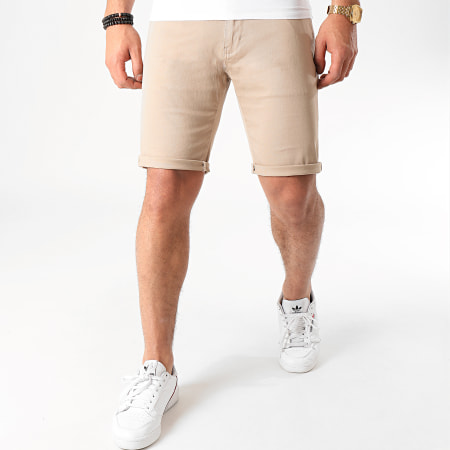 LBO - Pantaloncini Chino Comfort Fit con elastico in vita 1015 Beige