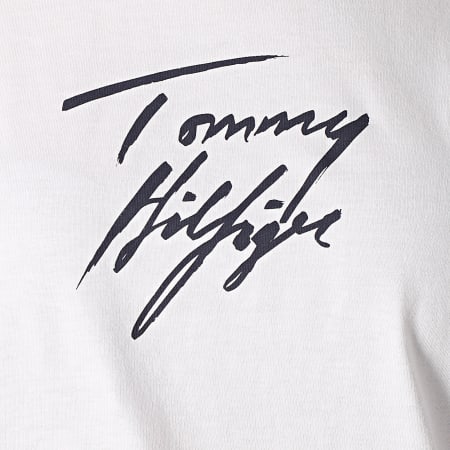 Tommy Hilfiger - Tee Shirt Femme CN Logo 2262 Blanc