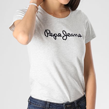 Pepe Jeans - Tee Shirt Femme Bambie Gris Chiné