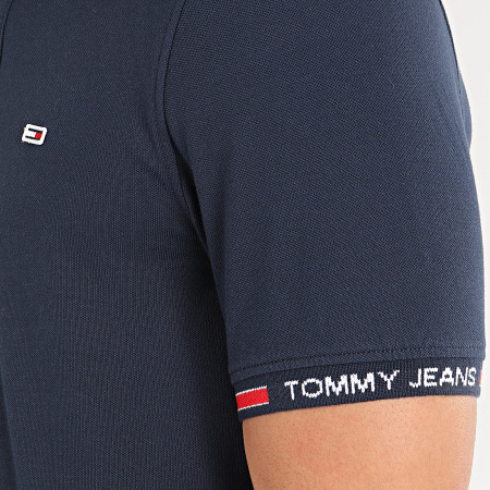 Tommy Jeans - Polo Manches Courtes Detail Rib 7803 Bleu Marine