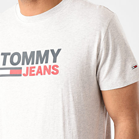 Tommy Jeans - Tee Shirt Corp Logo 7843 Gris Chiné