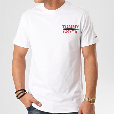 Tommy Jeans - Tee Shirt Back Photo 7855 Blanc