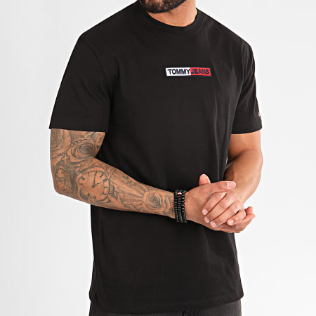 Tommy Jeans - Tee Shirt Embroidered Box Logo 7868 Noir