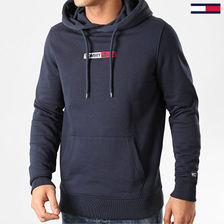 Tommy Jeans - Sweat Capuche Embroidered Box 8063 Bleu Marine