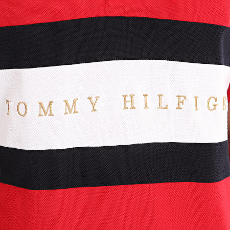 Tommy Hilfiger - Polo Manches Courtes Iconic Chest Stripe 2242 Rouge