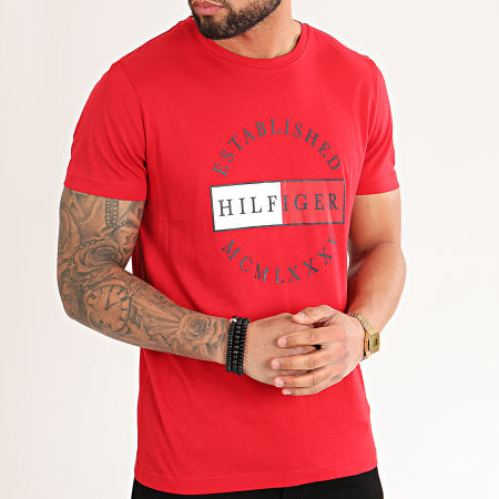 Tommy Hilfiger - Tee Shirt Corp Circular 2532 Rouge