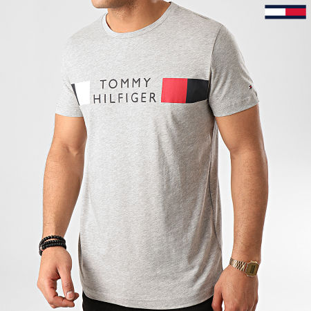 Tommy Hilfiger - Tee Shirt RWB Box Outline 3330 Gris Chiné