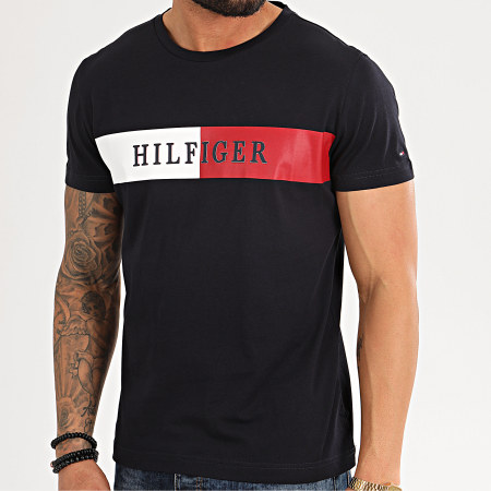 Tommy Hilfiger - Tee Shirt Block Stripe 3331 Bleu Marine
