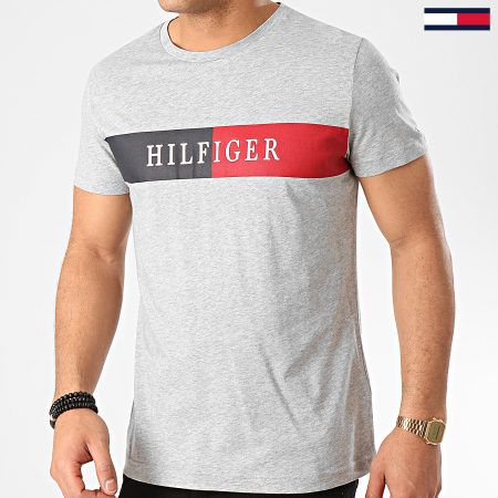 Tommy Hilfiger - Tee Shirt Block Stripe 3331 Gris Chiné
