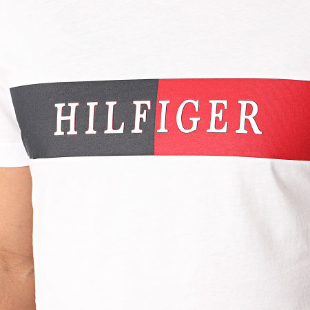 Tommy Hilfiger - Tee Shirt Block Stripe 3331 Blanc
