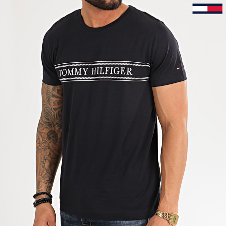 Tommy Hilfiger - Tee Shirt Rope Stripe 3333 Bleu Marine