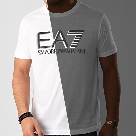 EA7 Emporio Armani - Tee Shirt 3HPT81-PJM9Z Blanc Réfléchissant
