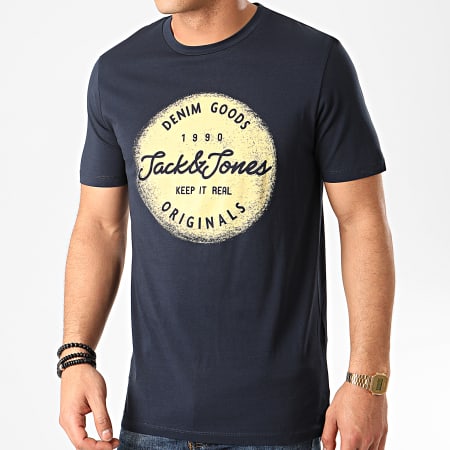 Jack And Jones - Tee Shirt Torino Bleu Marine