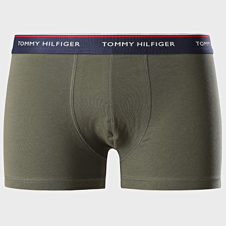 Tommy Hilfiger - Lot De 3 Boxers Premium Essentials 1U87903842 Blanc Orange Vert Kaki