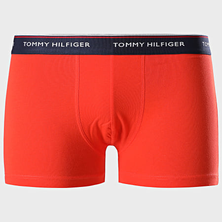 Tommy Hilfiger - Lot De 3 Boxers Premium Essentials 1U87903842 Blanc Orange Vert Kaki