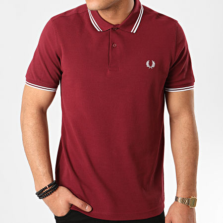 Fred Perry - Polo manica corta Twin Tipped M3600 Bordeaux