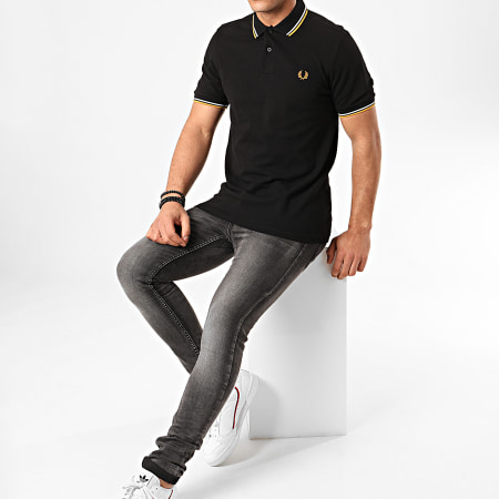 Fred Perry - Polo Manches Courtes Twin Tipped M3600 Noir