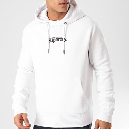 Superdry - Sweat Capuche Core Logo Essential M2010157B Blanc