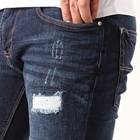 Indicode Jeans - Short Jean Kaden Holes Bleu Denim