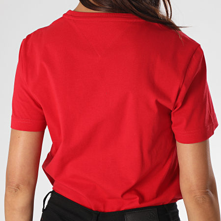 Tommy Hilfiger - Tee Shirt Femme RWB Stripe 3330 Rouge