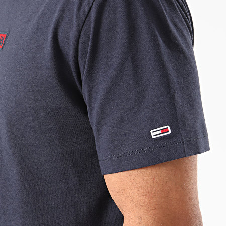 Tommy Jeans - Tee Shirt Embroidered Box Logo 7868 Bleu Marine