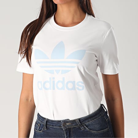 Adidas Originals - Tee Shirt Femme Trefoil FM3293 Blanc