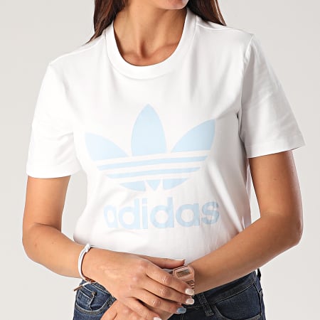 Adidas Originals - Tee Shirt Femme Trefoil FM3293 Blanc