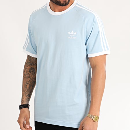 Adidas Originals - Tee Shirt A Bandes FM3773 Bleu Ciel LaBoutiqueOfficielle.com