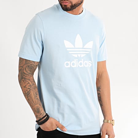 Adidas Originals - Tee Shirt Trefoil FM3794 Bleu Ciel