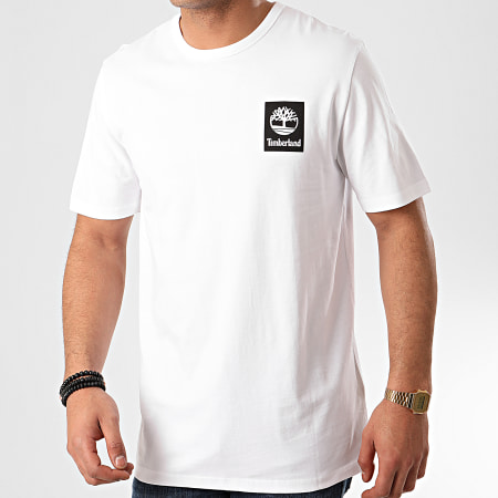 Timberland - Tee Shirt Back Logo Camo A29JR Blanc